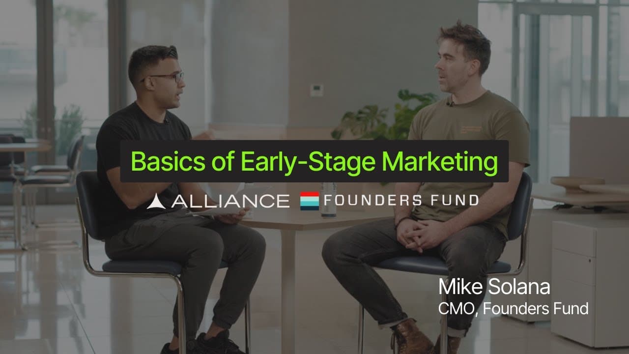 Basics of Early Stage Marketing with Mike Solana